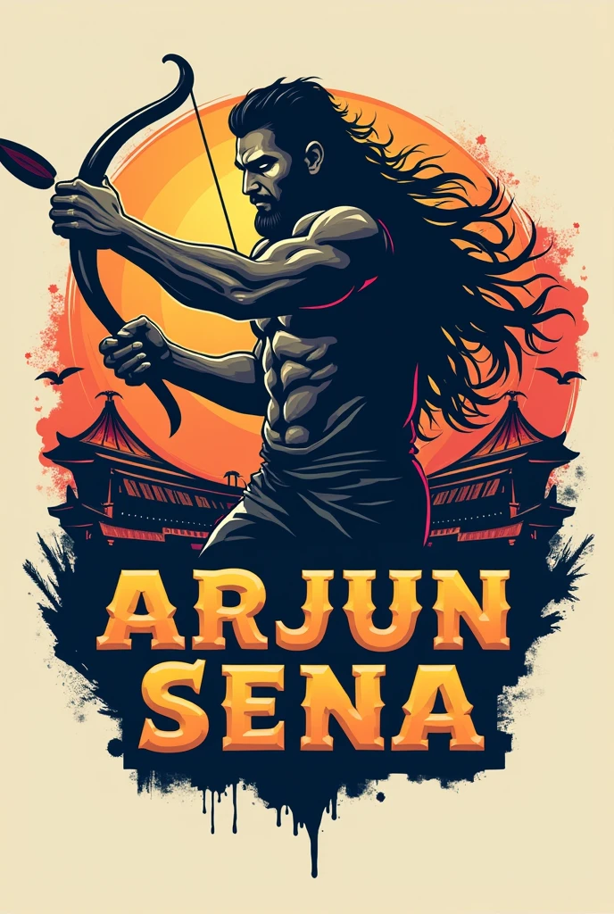 Create logo for Cricket sports team name ARJUN SENA 