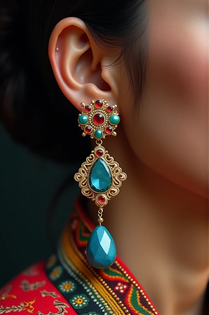 Earrings inspired by newari jewellery. Unique design