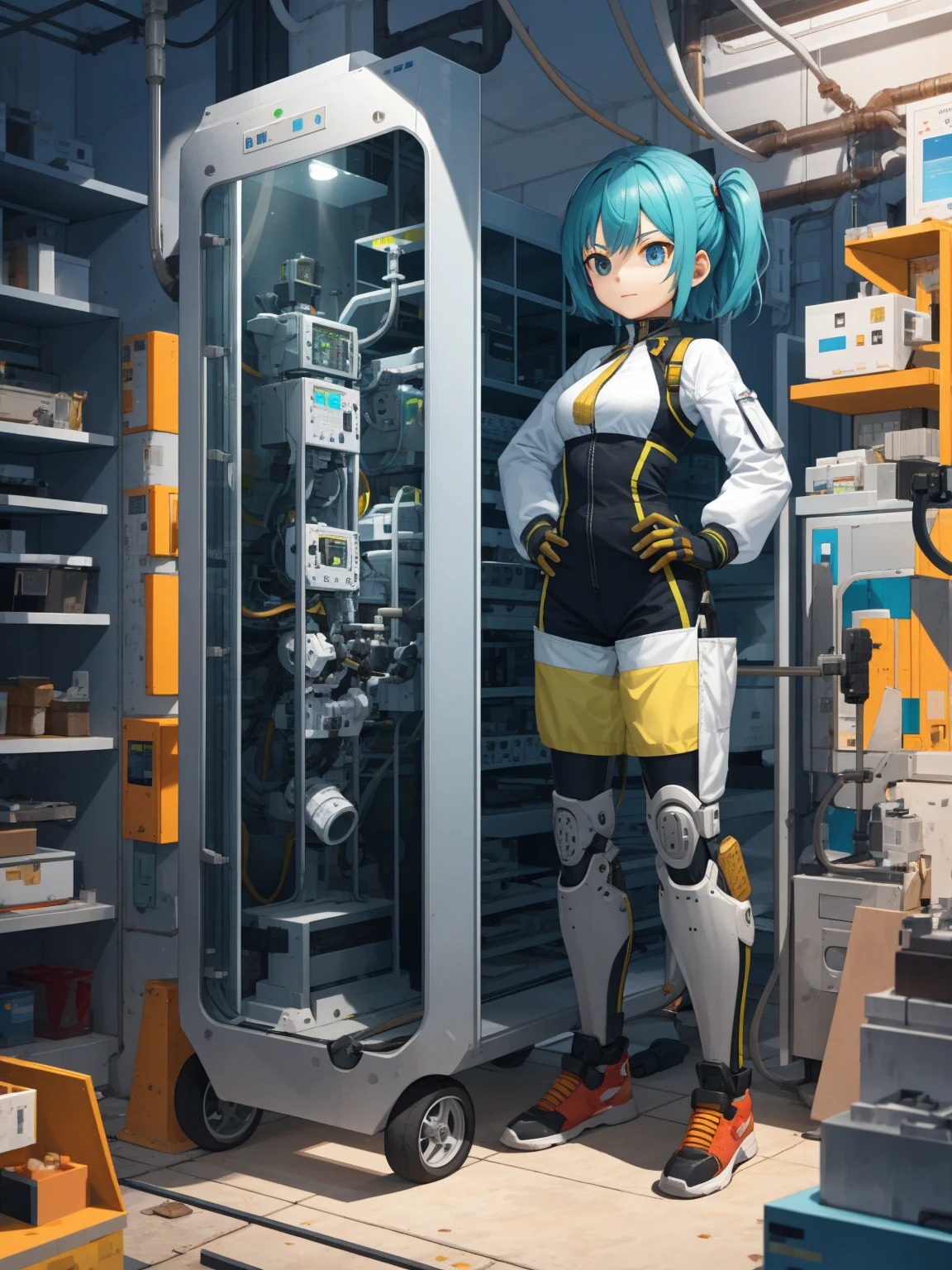 1 SF,Mechanical Girl, One person, Full Body Lesbian,Machine made joints,Science