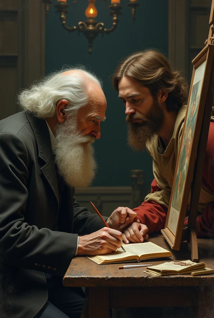 Freud and Leonardo da Vinci together