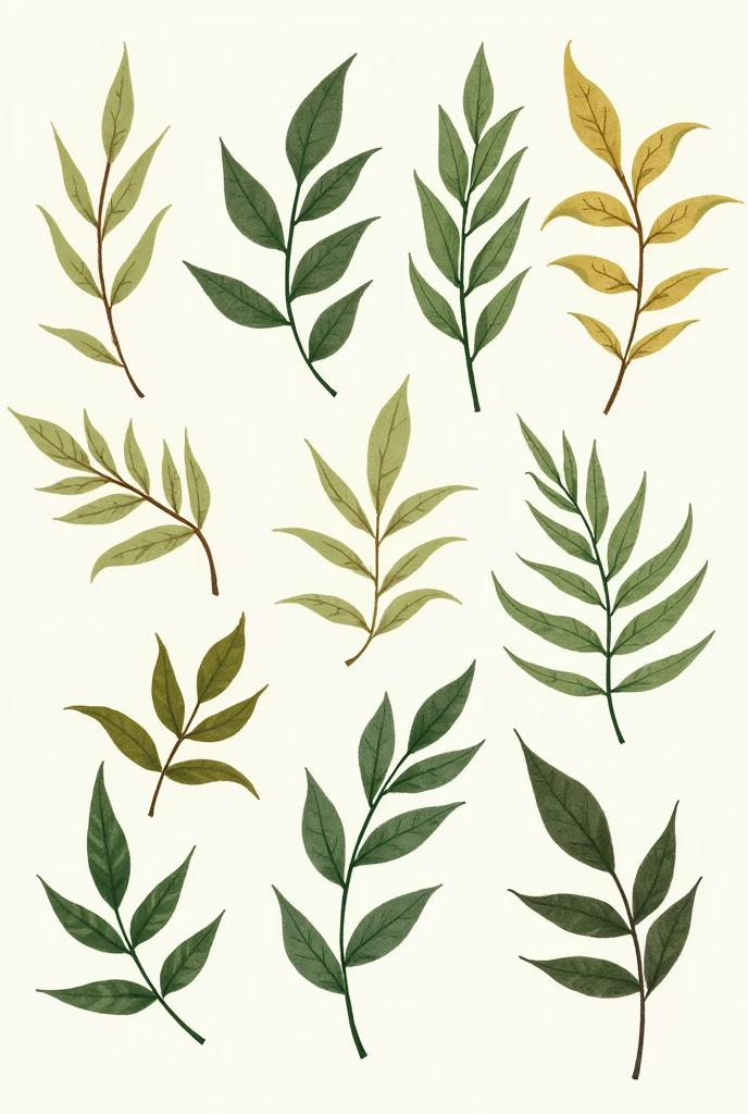 Creative leaf drawing set