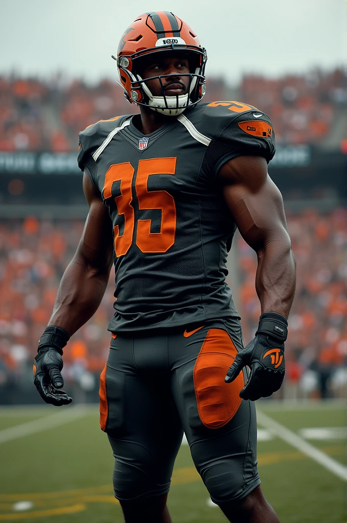 Make me a nfl jersey design insipered by firefighter bunker gear