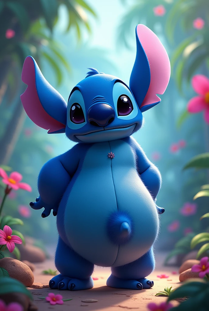 Stitch character with huge butt