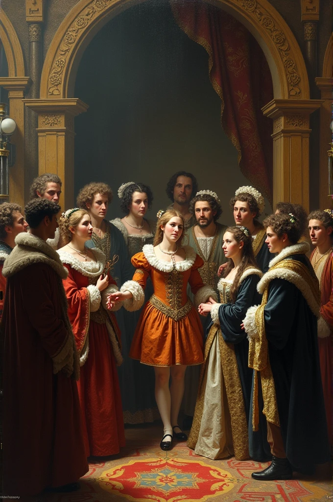Generate a picture of the english drama of Elizabethian period