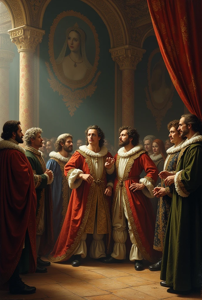 Generate a picture of the english drama of Elizabethian period