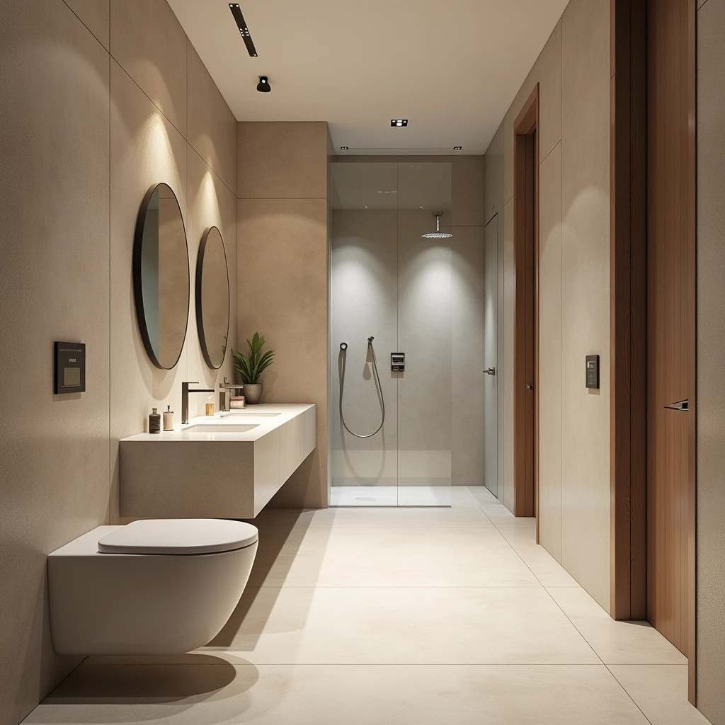 Interior design , restroom , with modern, planned and minimalist furniture in the northeast of Brazil , ultra realisitic , ultra-realistic render , 4 K ,