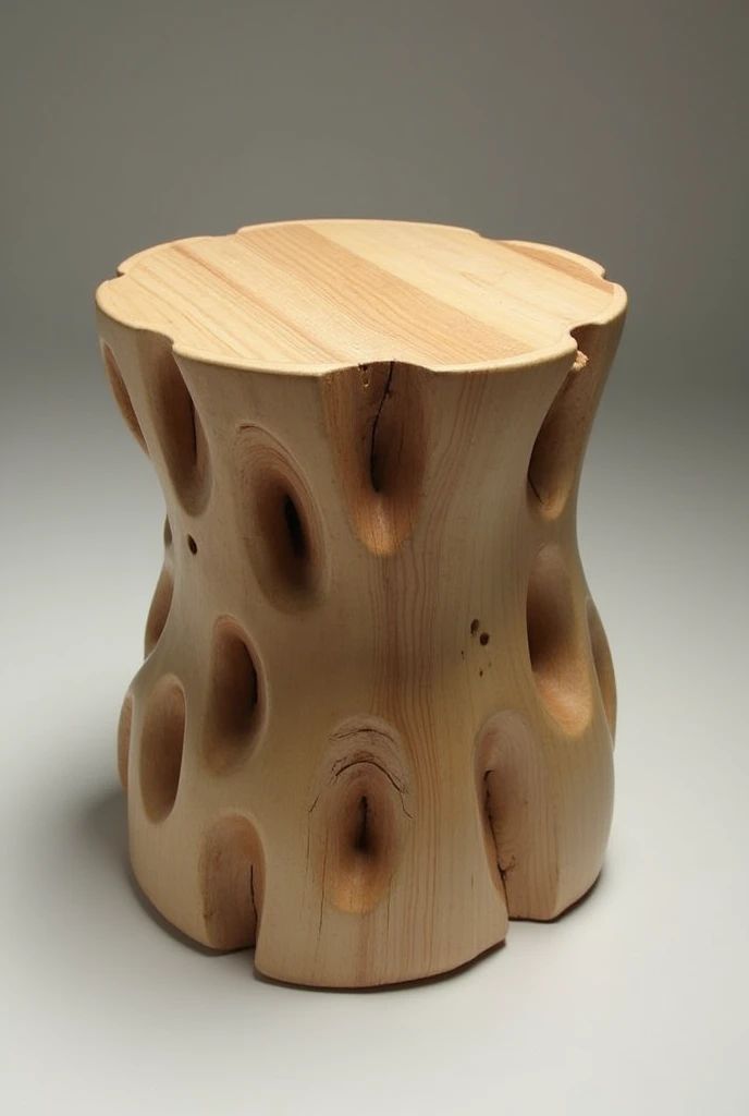 Wooden stool 3d art