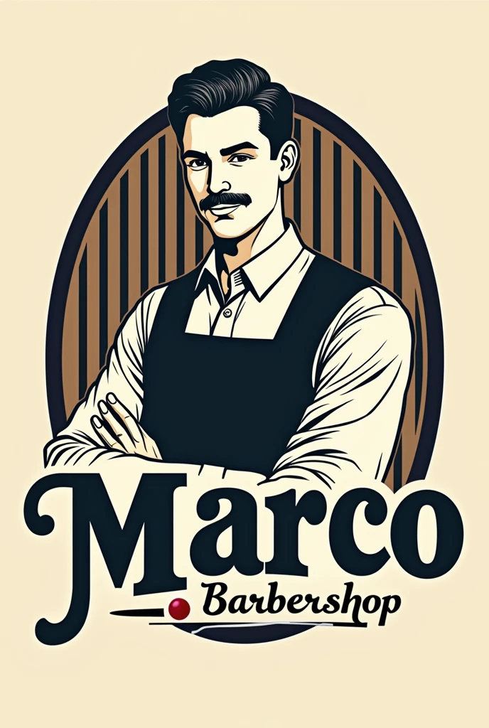 Create a logo for a barbershop called Marco Barbershop