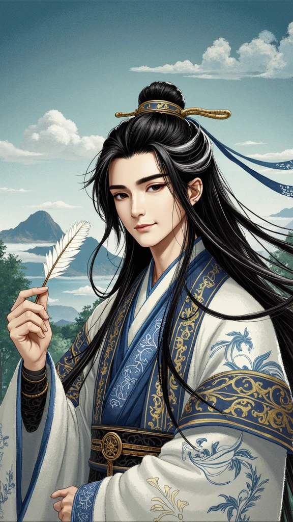 Thick coating style、Zhuge Kongming、Handsome beard
