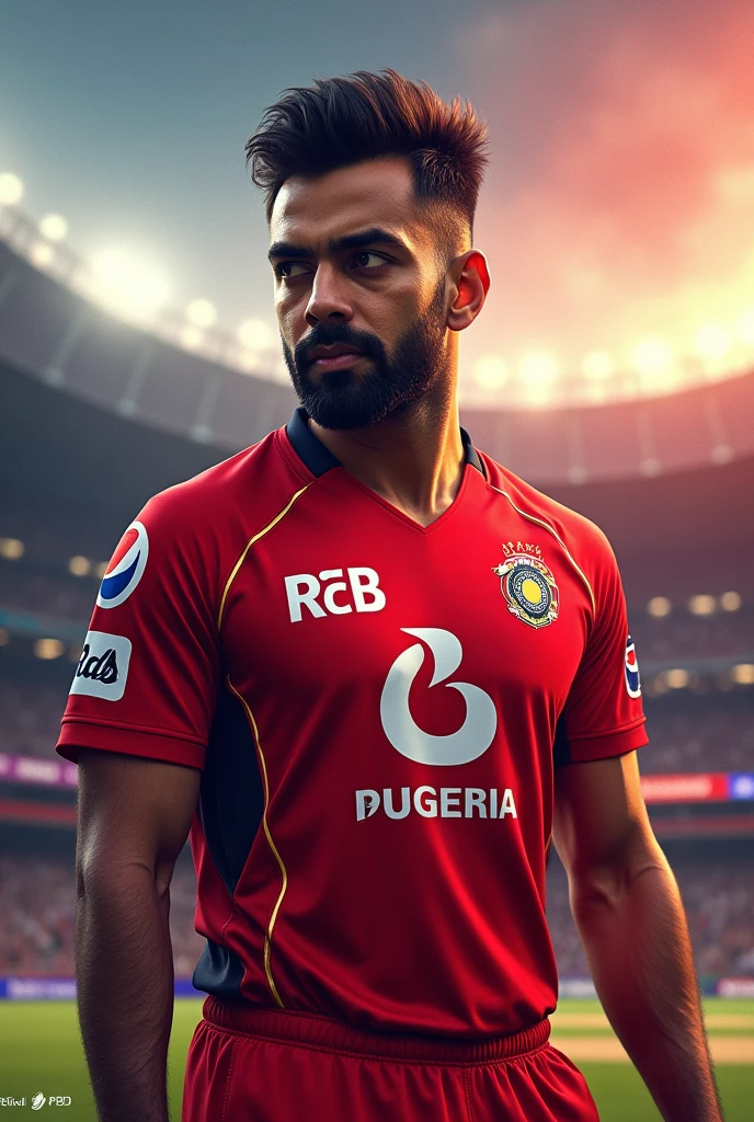 Rohit Sharma wearing RCB jersy of 2024