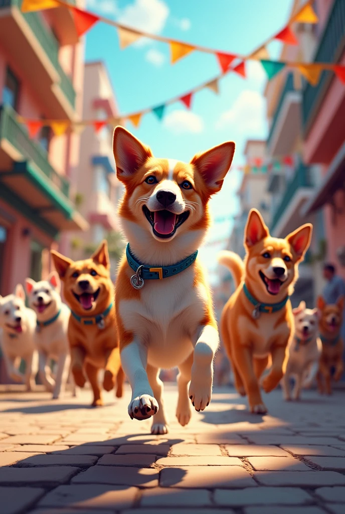 Happy dogs on September 18th, national holidays in Chile