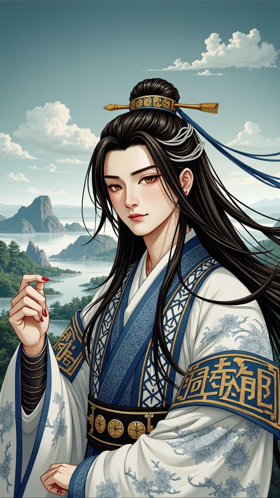 Thick coating style、Zhuge Kongming、Handsome beard