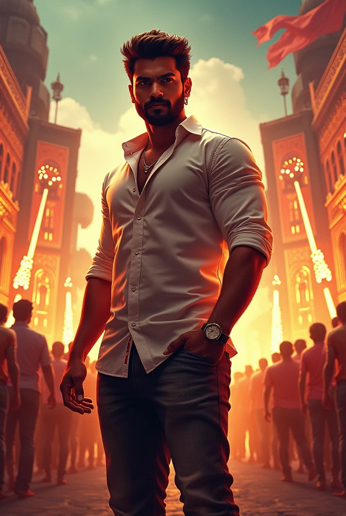 Lokesh chowdary name with junior ntr mass background 