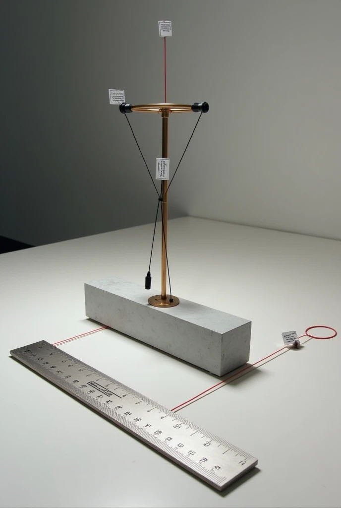 a diagram showing a metre ruler with a hole at the 25 cm mark, a thread, slotted mass and hanger and a retort stand used to prove the principal of moments with labels
And make it very simple for me like drawing a plane square on a sheet of paper w