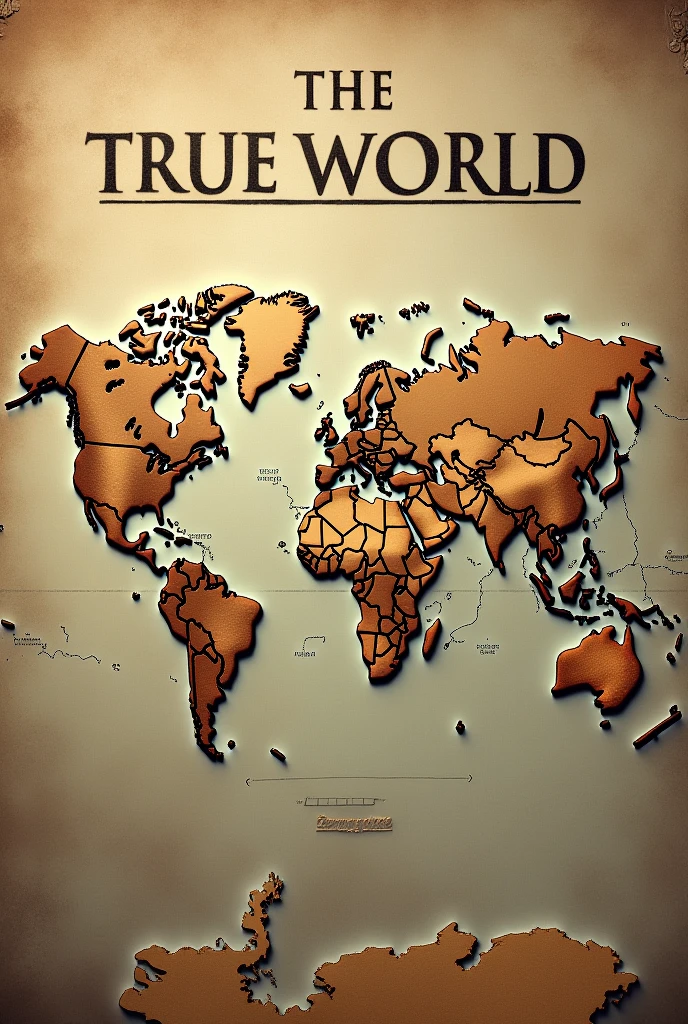 The true world should be written above the world map