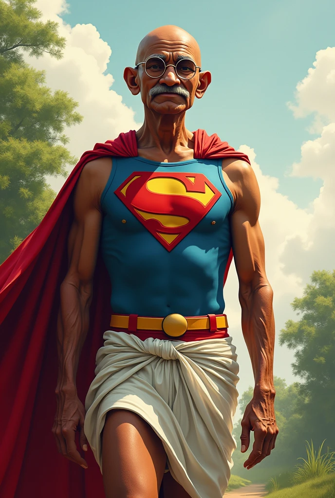 Gandhiji in superman suit
