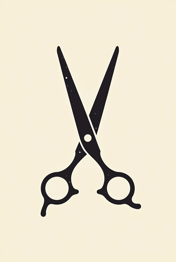 Create a barbershop logo with scissors and stuff
