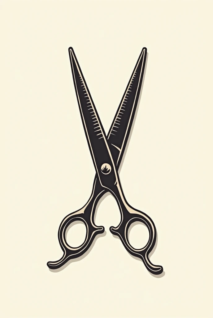 Create a barbershop logo with scissors and stuff