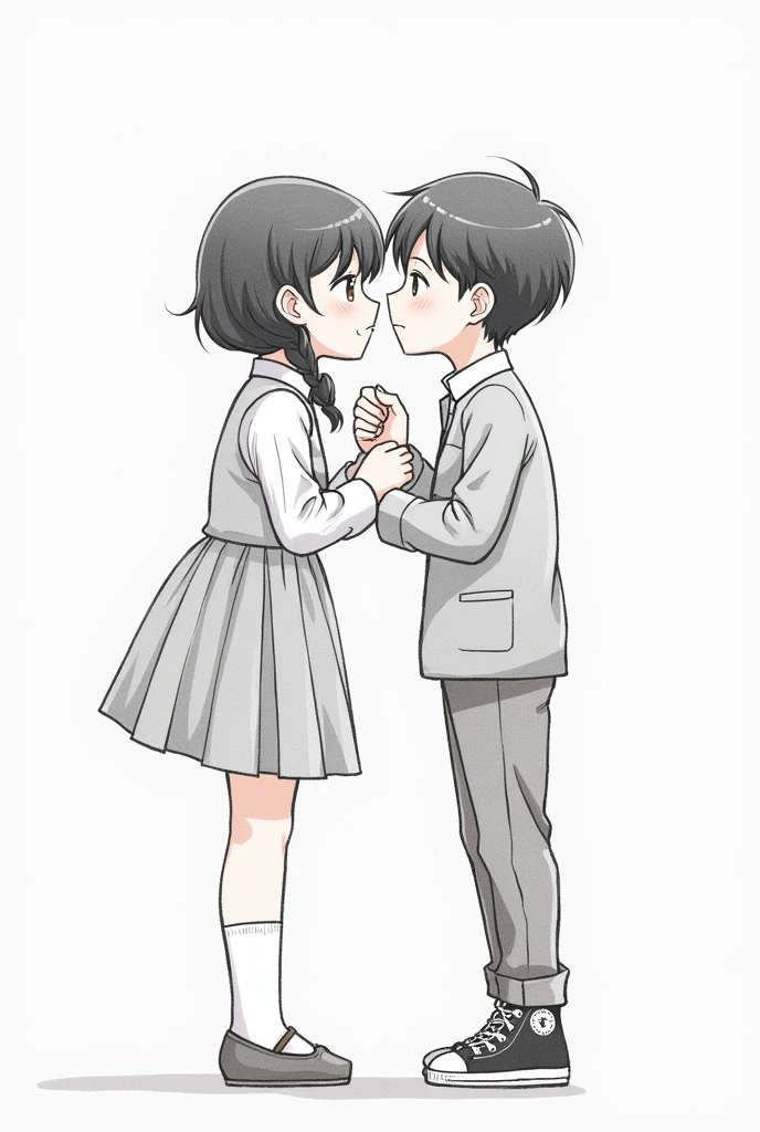 Draw a picture of a boy named Ahn Hye-seong molesting a girl named Kim Eun-chong.