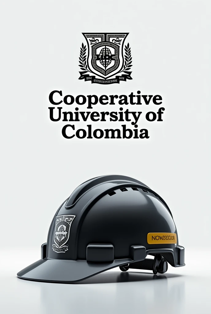 I want the logo of the cooperative university of Colombia and a civil engineering helmet