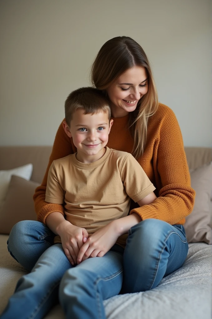 Stepmom riding on a stepson's lap