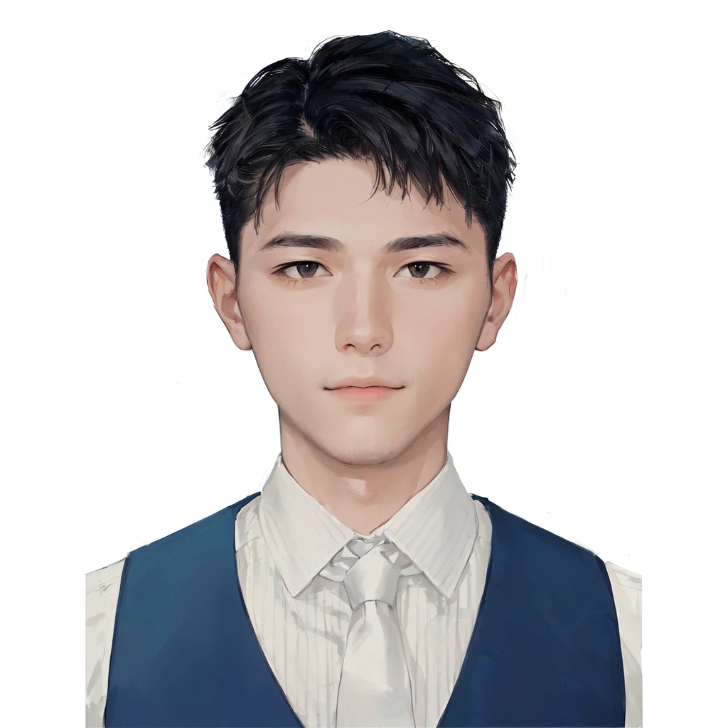 A man wearing a vest、Illustration of a man wearing a tie, A man wearing a vest、Illustration of a man wearing a tie,masterpiece, Superlative, male , only, Bust Close-up, flower Line Drawing background, White background, monochrome, Line Drawing, ((sketch)),Black and white painting,sketch