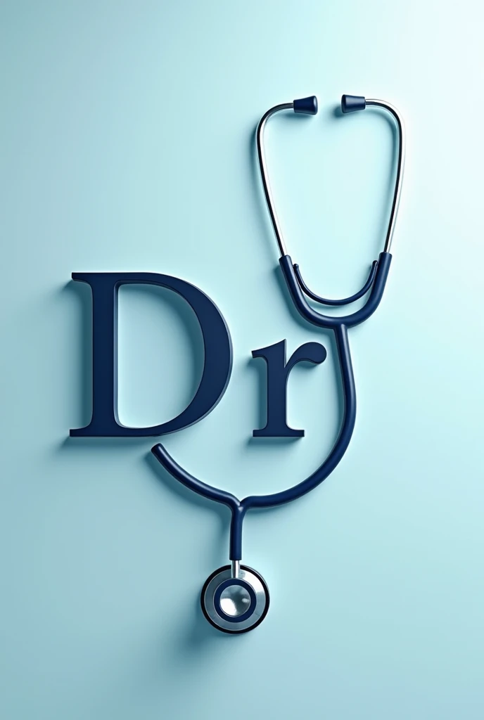 The word Dr. in the form of a stethoscope 
