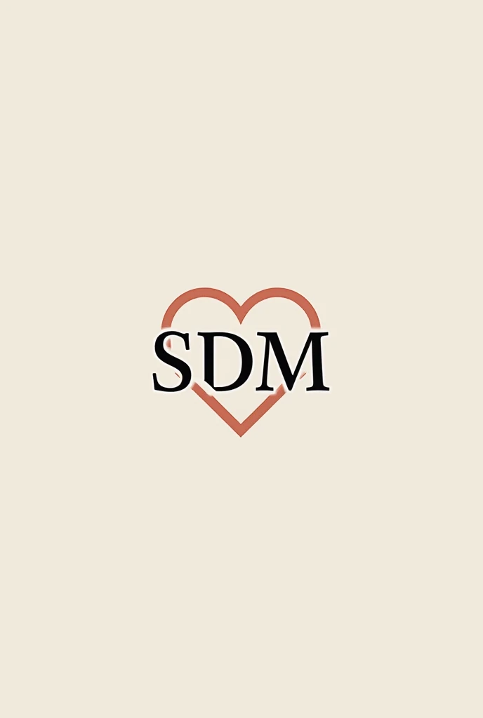 Sdm joining letter logo heart symbol