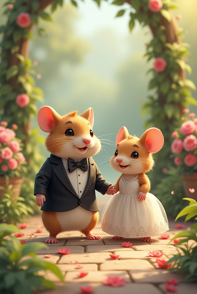 HAMSTER AND MOUSE AT A WEDDING