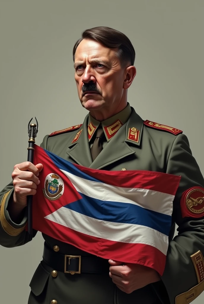 Hitler with the flag of Costa Rica