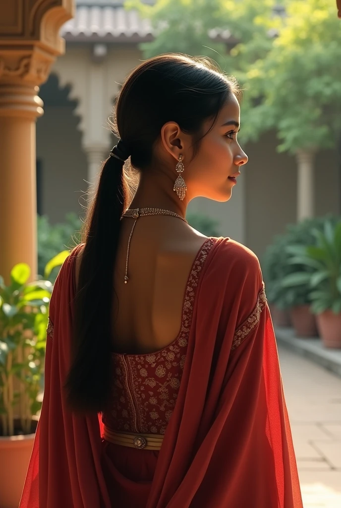I indian muslim girl form back side view  