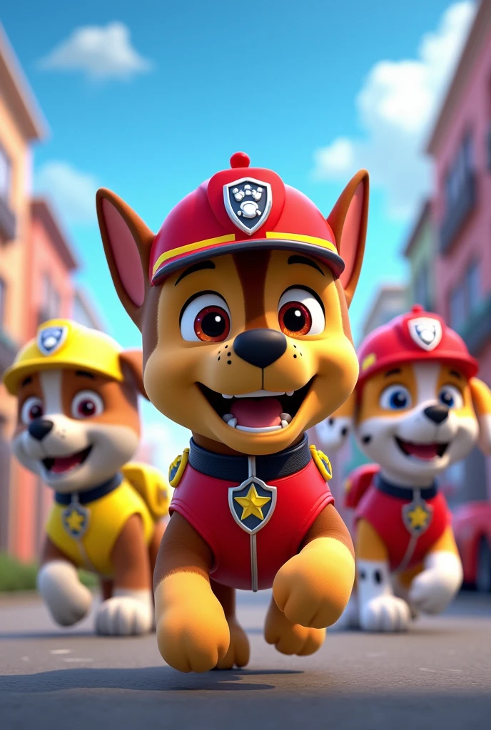 Paw patrol with open mouth