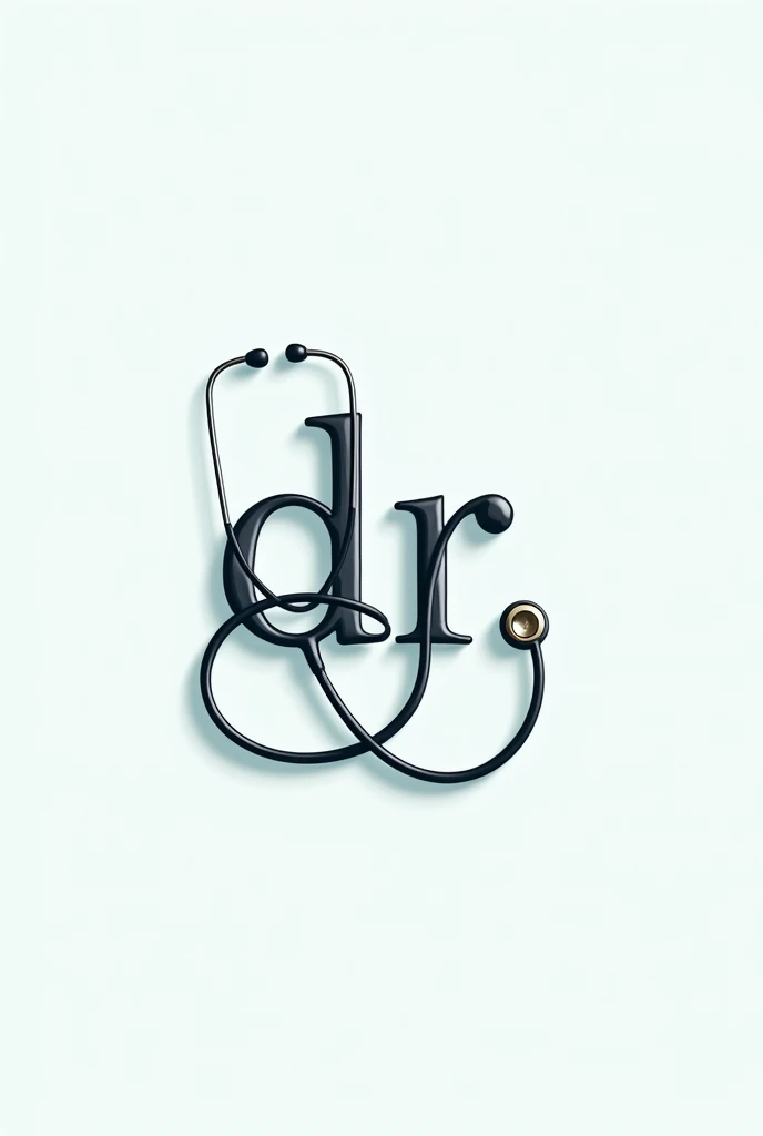 Write the word Dr. in the form of a stethoscope