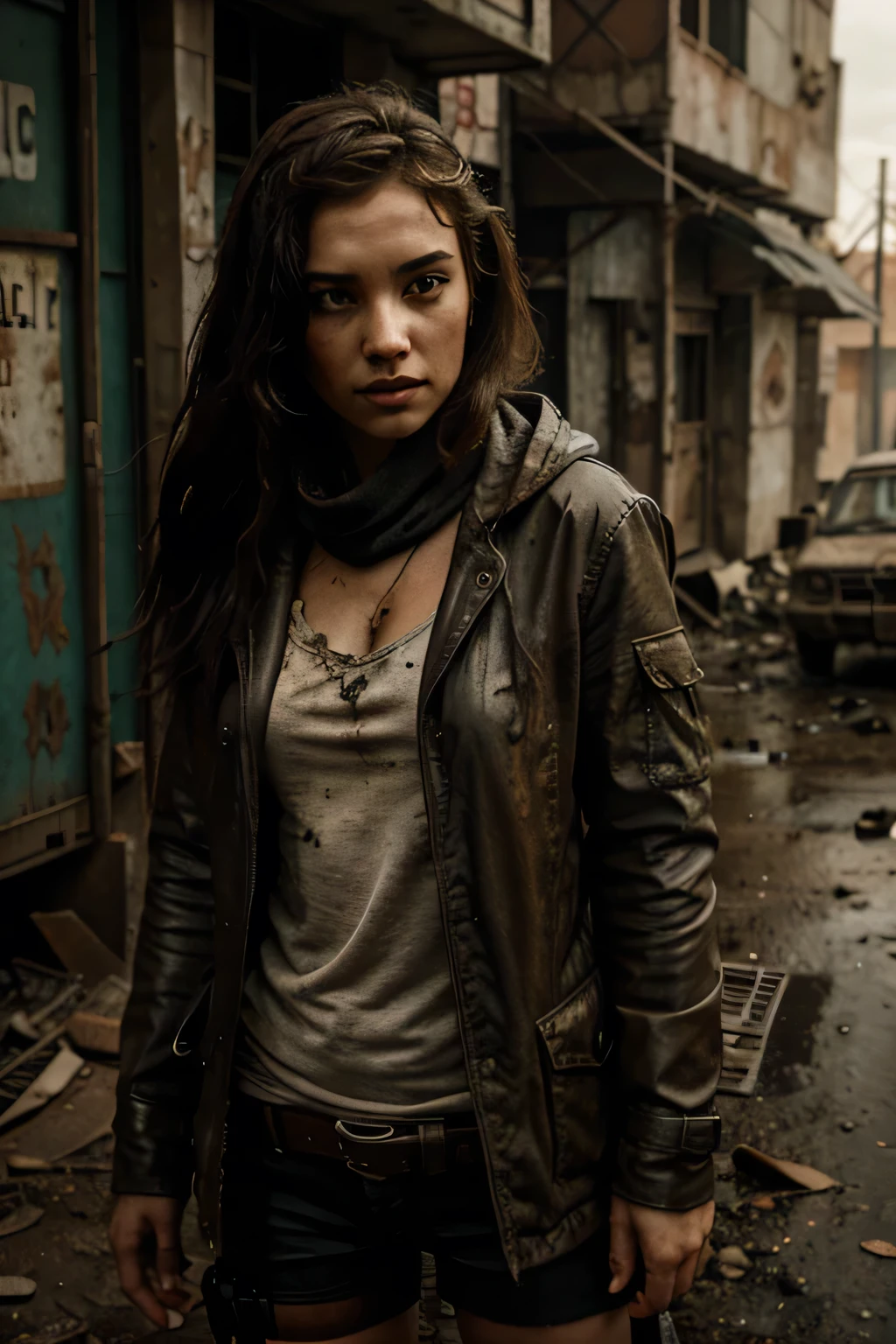 Girl in a post-apocalyptic world