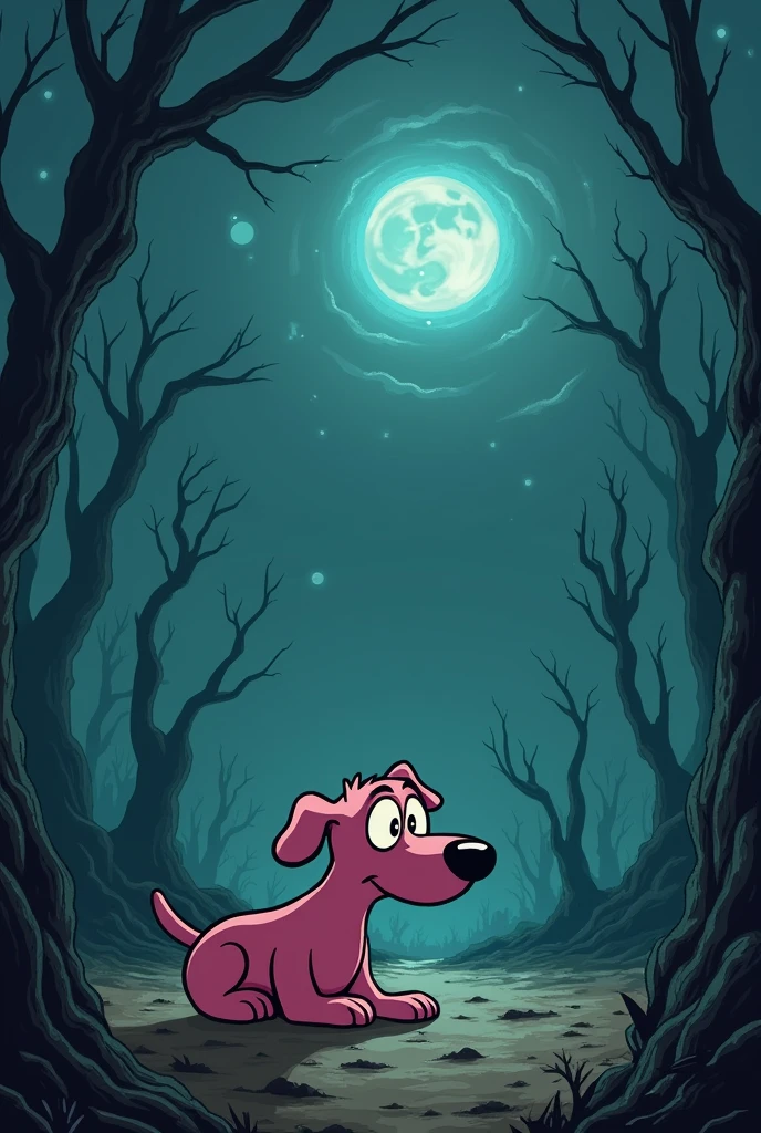 Create a background for the courage image, The Cowardly Dog