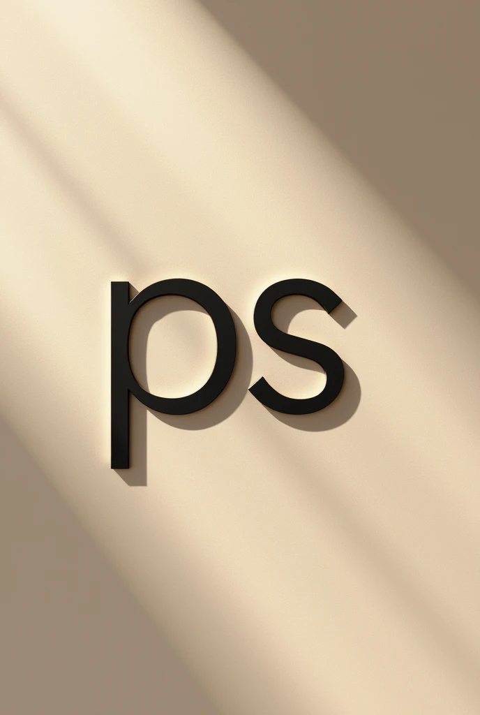 Sustainable clothing brand logo "ps" raised letter