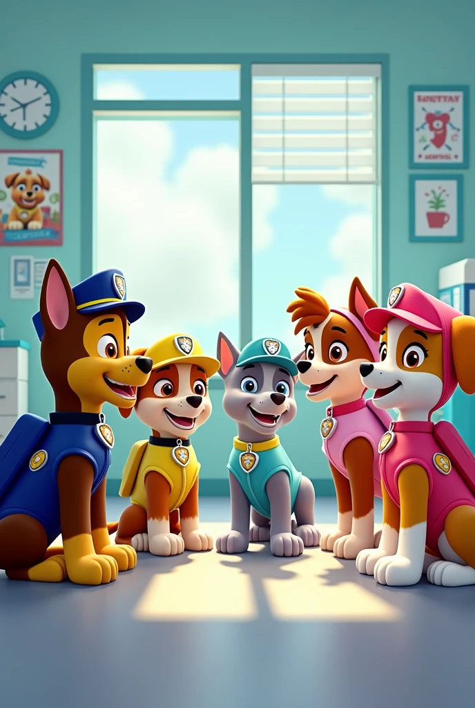 Paw Patrol Characters at the Dentist