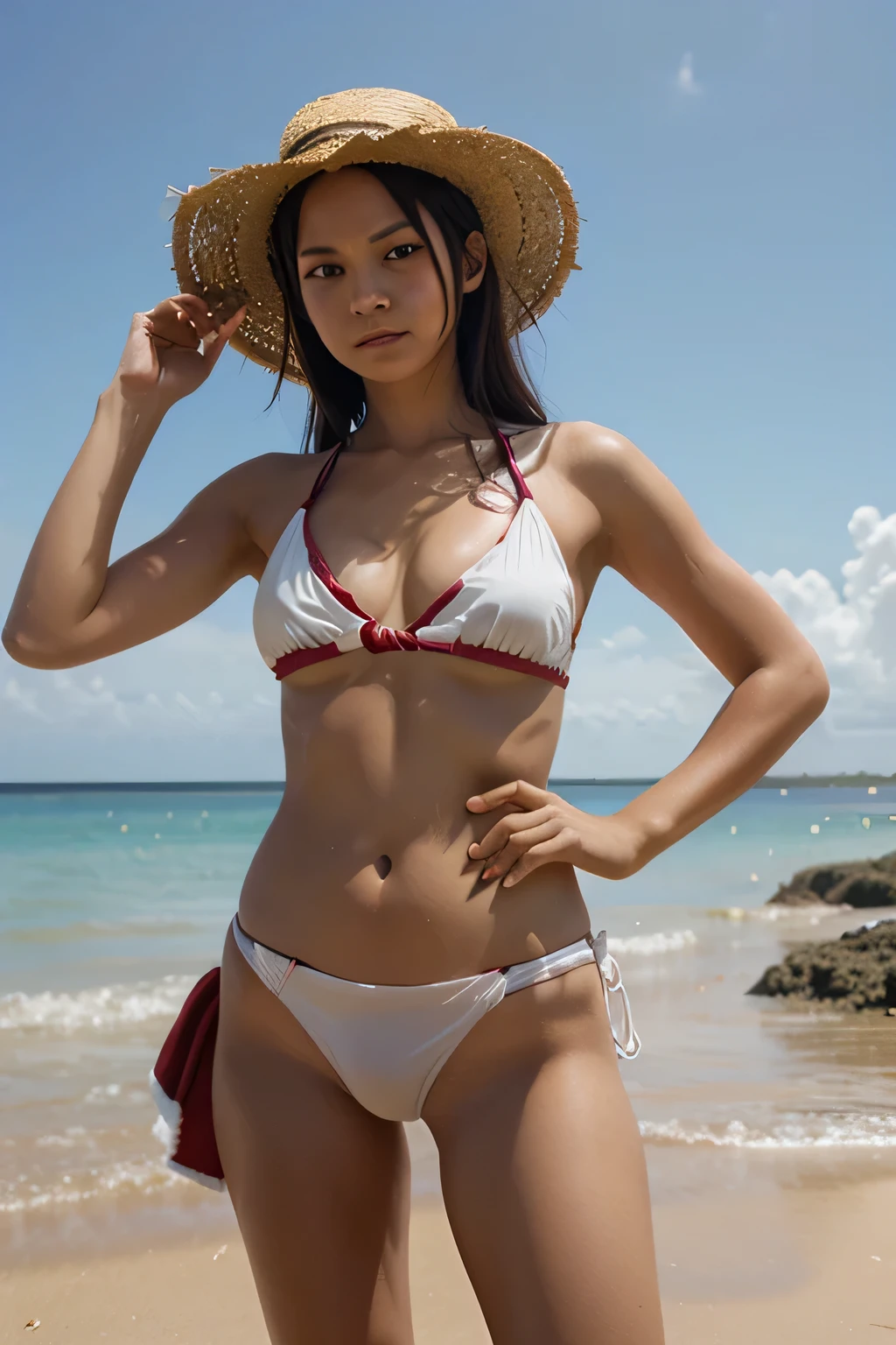 One piece Luffy with Straw hat