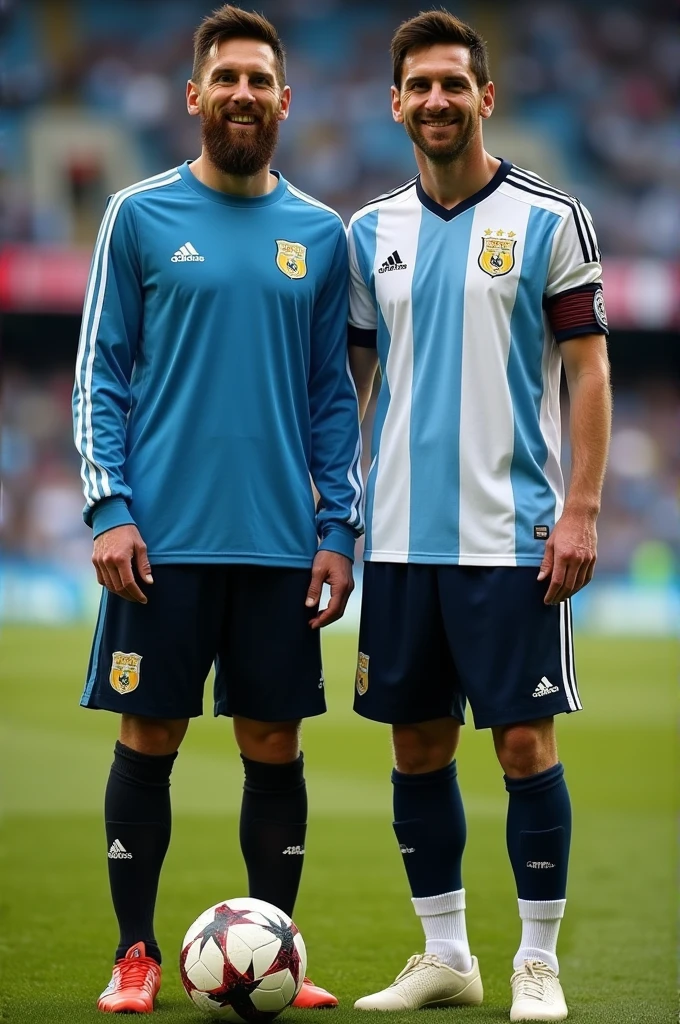 Create a photo of me next to Messi