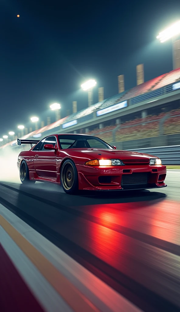 Nissan R32, A symbol of automotive excellence, Drive around the track at exhilarating speed. Spotlight on the car, Highlights the sophisticated design and distinctive features of the Nissan R32.
Zoom in to see intricate details, Accentuates the precise lines of the R32 body, aerodynamics, And the dynamic curves that make this car so amazing.. Capture tiny details like the glow of headlights, Rim details, Exhaust system characteristics, Showcasing the craftsmanship behind this high-performance vehicle.
Use the panning shot technique to convey a sense of movement, The background is purposefully blurred to emphasize the intensity of the race. Infuse the background with stripes of color, Dominating the Nissan R32 truck、It is showing rapid movement.
Consider the racing environment, On modern race tracks and scenic roads, Add details such as tire tracks and dust、Increase the realism of the scene。. This detailed prompt is available in the、It is intended to inspire visually appealing depictions of a Nissan R32 racing on a track。, Highlighting intricate and subtle details, The background is purposefully blurred to capture the dynamic speed of the race..