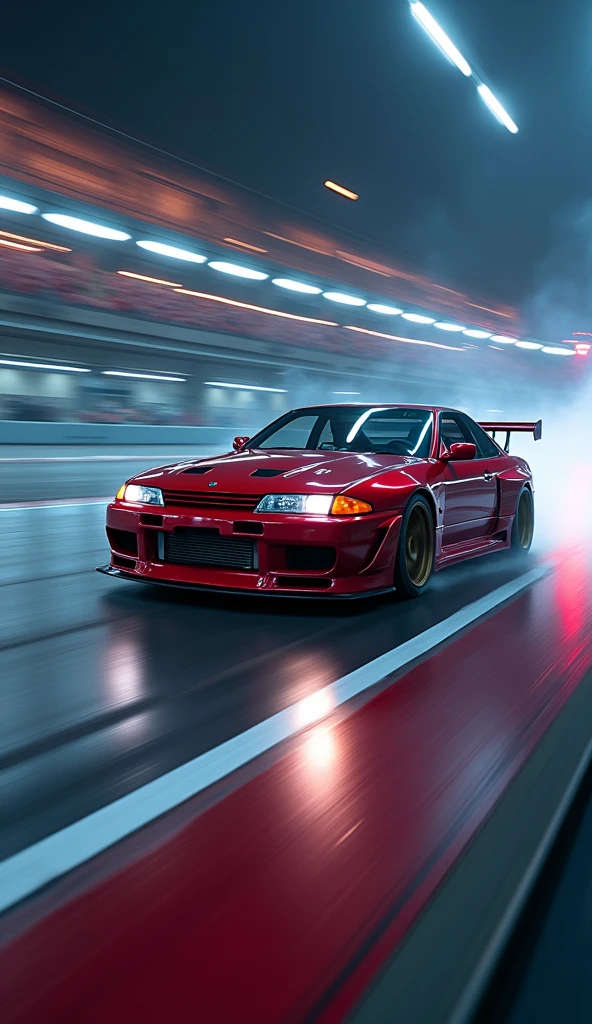 Nissan R32, A symbol of automotive excellence, Drive around the track at exhilarating speed. Spotlight on the car, Highlights the sophisticated design and distinctive features of the Nissan R32.
Zoom in to see intricate details, Accentuates the precise lines of the R32 body, aerodynamics, And the dynamic curves that make this car so amazing.. Capture tiny details like the glow of headlights, Rim details, Exhaust system characteristics, Showcasing the craftsmanship behind this high-performance vehicle.
Use the panning shot technique to convey a sense of movement, The background is purposefully blurred to emphasize the intensity of the race. Infuse the background with stripes of color, Dominating the Nissan R32 truck、It is showing rapid movement.
Consider the racing environment, On modern race tracks and scenic roads, Add details such as tire tracks and dust、Increase the realism of the scene。. This detailed prompt is available in the、It is intended to inspire visually appealing depictions of a Nissan R32 racing on a track。, Highlighting intricate and subtle details, The background is purposefully blurred to capture the dynamic speed of the race..