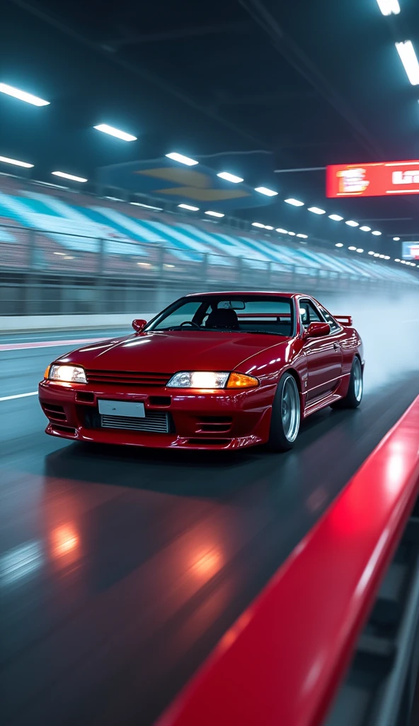 Nissan R32, A symbol of automotive excellence, Drive around the track at exhilarating speed. Spotlight on the car, Highlights the sophisticated design and distinctive features of the Nissan R32.
Zoom in to see intricate details, Accentuates the precise lines of the R32 body, aerodynamics, And the dynamic curves that make this car so amazing.. Capture tiny details like the glow of headlights, Rim details, Exhaust system characteristics, Showcasing the craftsmanship behind this high-performance vehicle.
Use the panning shot technique to convey a sense of movement, The background is purposefully blurred to emphasize the intensity of the race. Infuse the background with stripes of color, Dominating the Nissan R32 truck、It is showing rapid movement.
Consider the racing environment, On modern race tracks and scenic roads, Add details such as tire tracks and dust、Increase the realism of the scene。. This detailed prompt is available in the、It is intended to inspire visually appealing depictions of a Nissan R32 racing on a track。, Highlighting intricate and subtle details, The background is purposefully blurred to capture the dynamic speed of the race..