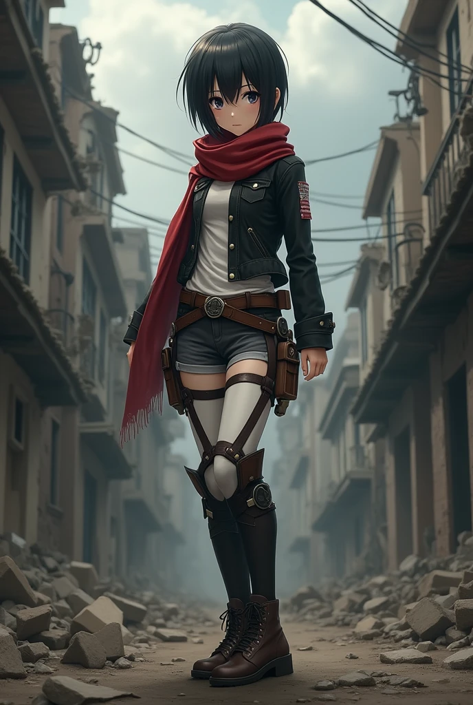 Generate to me Mikasa of atack on titans in real life
