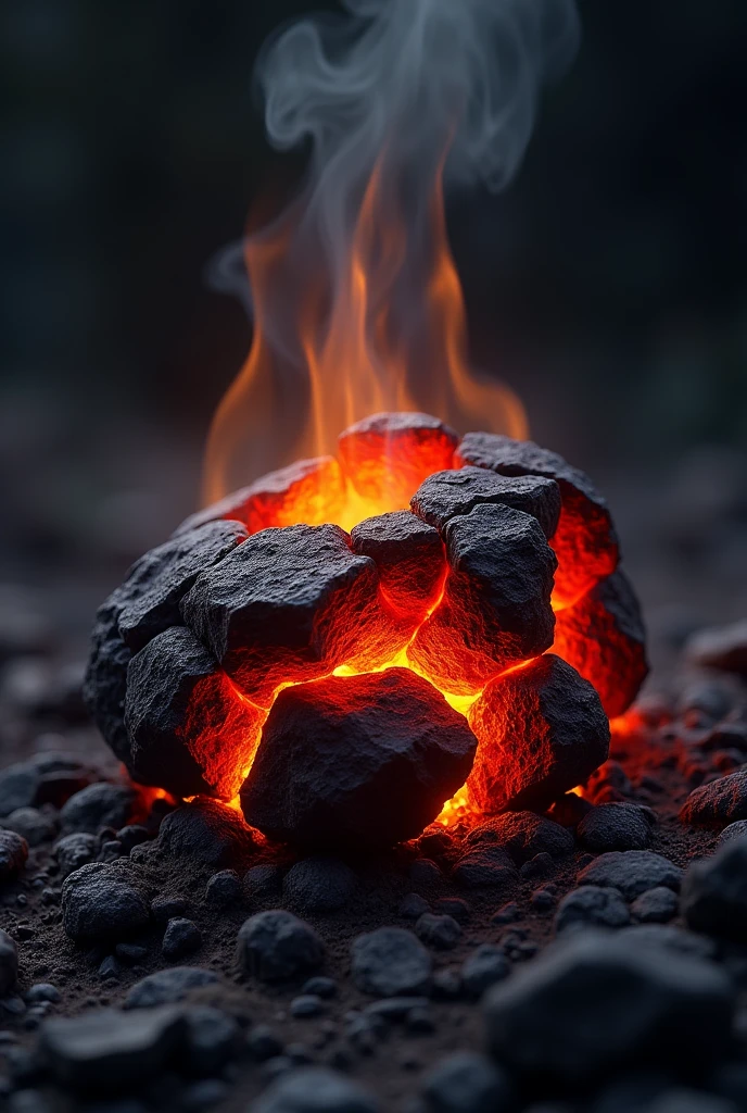 realistic firm ember coal