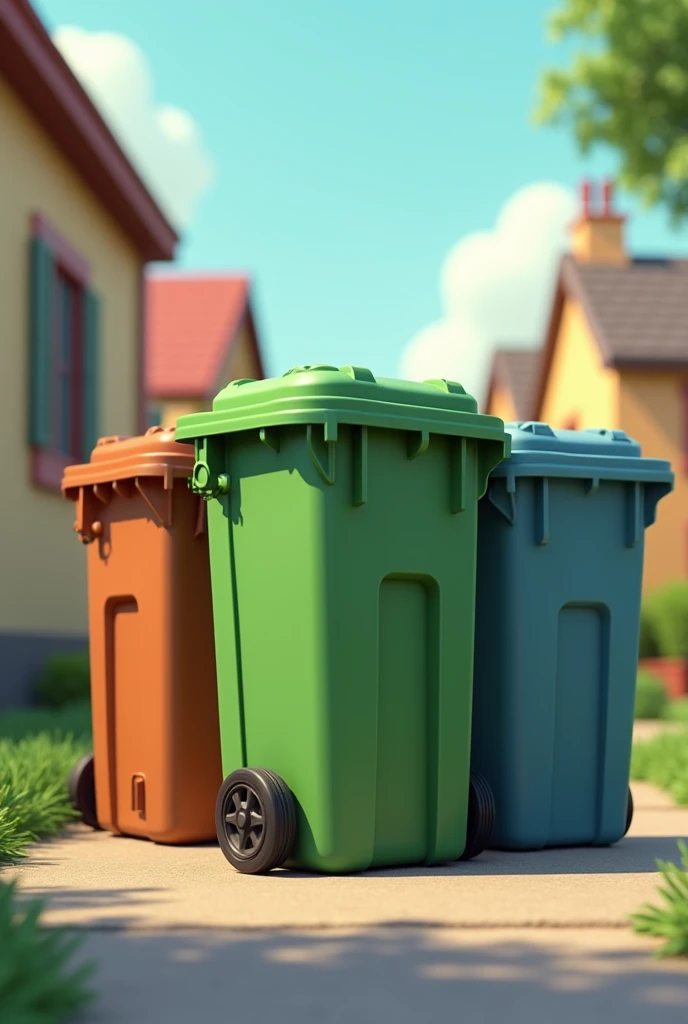 Garbage cans tightly closed animated 