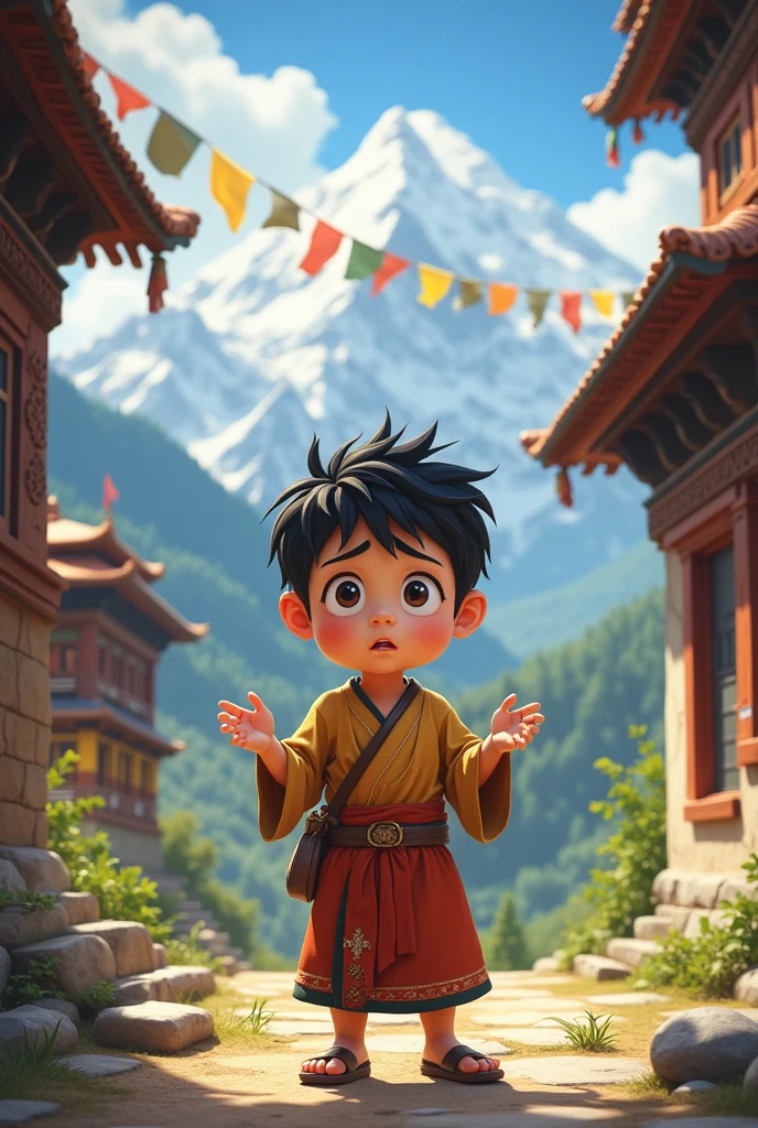Little Bhutanese boy shocked that he forgot
