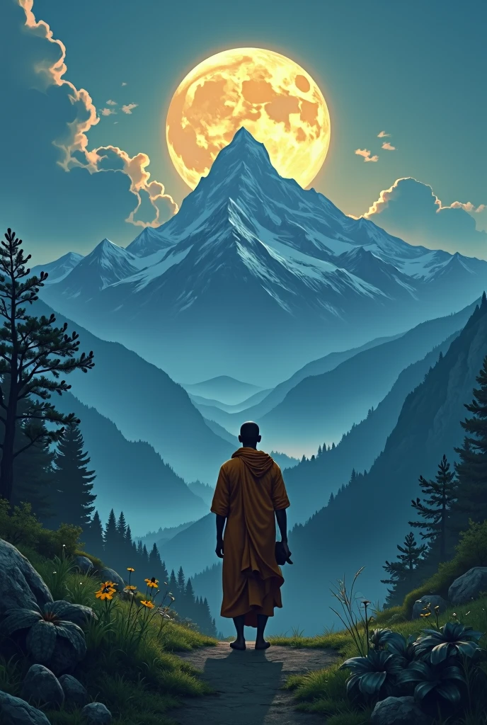 In a small and remote village, nestled at the foot of a majestic mountain, There lived a young man named Arun. Since childhood, Arun had heard fascinating stories about Buddhist monks who lived in a monastery on top of that mountain.. The village elders spoke of these monks as enlightened beings., men who had renounced all worldly distractions to dedicate themselves to the search for truth and inner peace.. Although Arun had never met any of these monks in person, felt an inexplicable attraction towards his teachings. However, He also had a big barrier in his mind: the fear of the unknown and the doubt of whether he, a simple peasant, could I ever understand the mysteries that those monks guarded?.
Arun lived a simple life with his parents., who were farmers. From a very young age, I had learned to work the land, take care of animals and respect nature. However, despite leading a quiet life, I always felt a void inside. I couldn't understand why, But something inside him told him that there was more to life than just working., eat and sleep. He looked around and saw the townspeople trapped in an endless cycle of desires and worries.: concerns about crops, the weather, the debts, diseases. It seemed like everyone was trapped in an endless cycle of suffering.. And although he himself was not exempt from these problems, There was a part of him that longed for something more, something I couldn't even define clearly.
Often, Arun was looking at the mountain from his small home. During full moon nights, The top of the mountain seemed to glow with an ethereal light, as if inviting him to discover its secrets. But every time I thought about climbing it, A feeling of fear stopped him. The paths to the top were known to be dangerous., and many of those who tried to reach her returned to the village with wounds