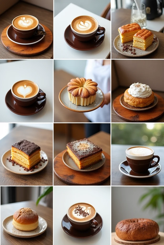 With the photographs from Instagram @almond.coffee makes a summary of all the featured products of the coffee shop in one image