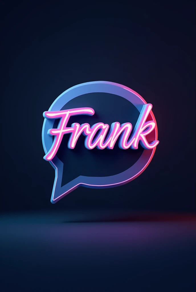 Imagine messenger group par name likha huwa ho FRANK stylish sa or Piche back par messenger ka logo ho