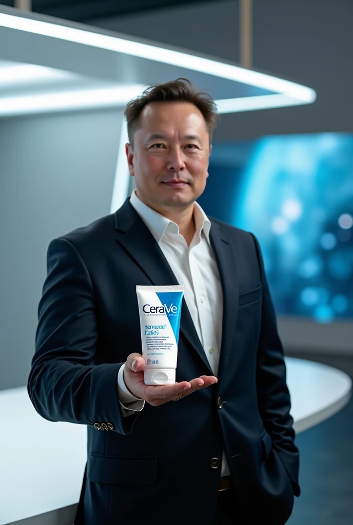 Elon musk advertising & using cerave moisturizing cream